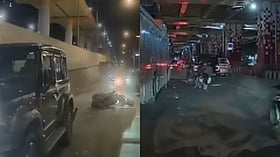 Viral video: Mahindra Thar Roxx hits motorcycles and flees in Mira Road; police investigate