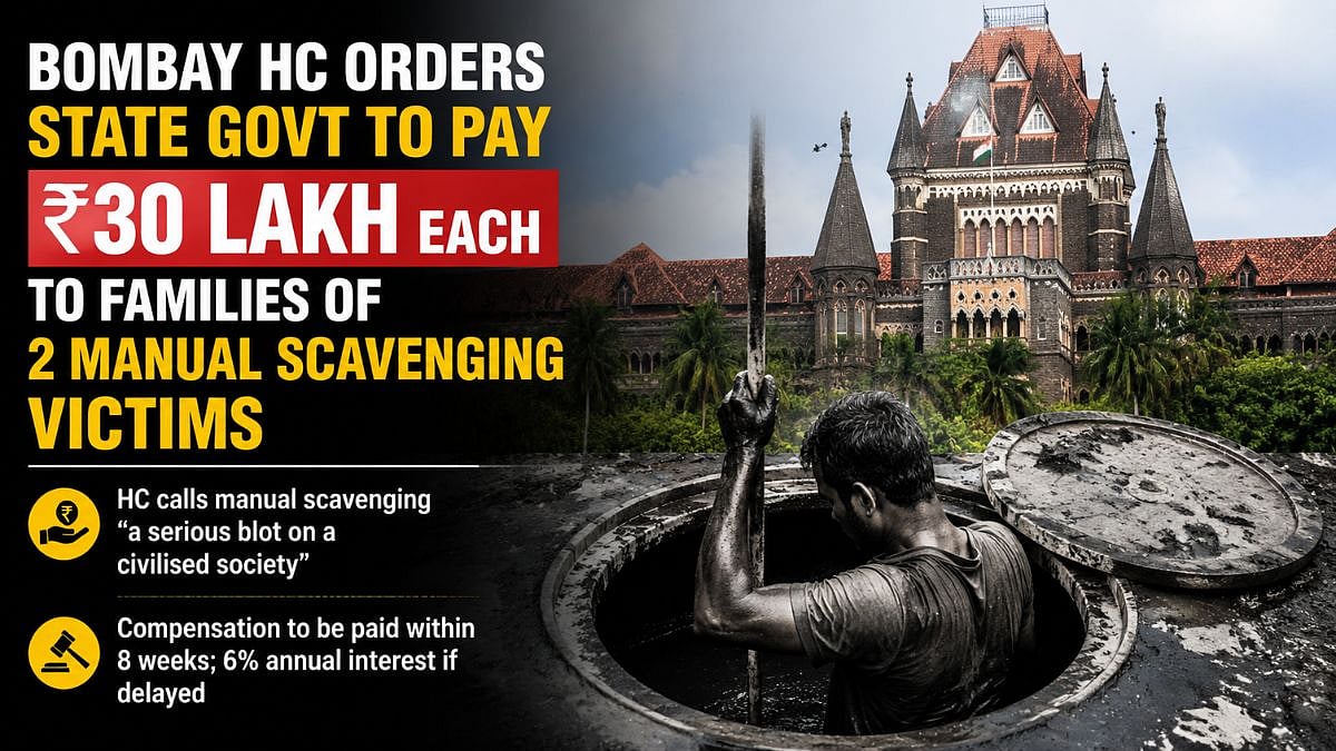 Bombay HC Orders State Govt To Pay ₹30 Lakh Each To Families Of 2 Manual Scavenging Victims