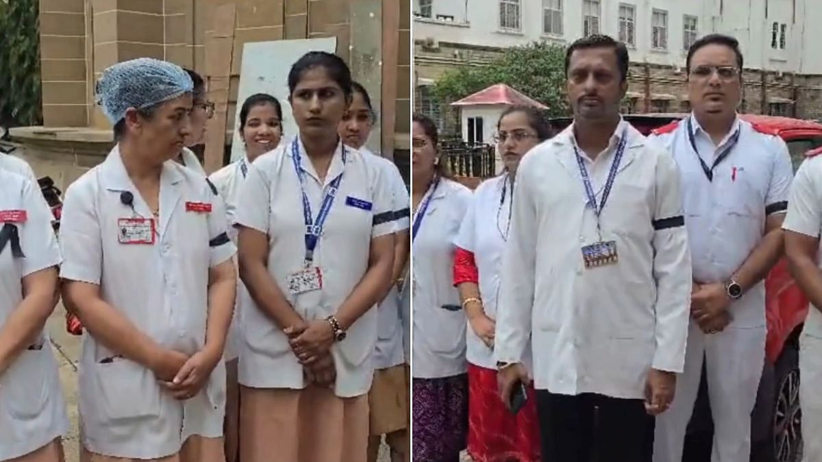 Dombivli Hospital Assault: Maharashtra Doctors, Nurses Continue Statewide Black Ribbon Protest Despite Ramesh Mhatre's Arrest | Video
