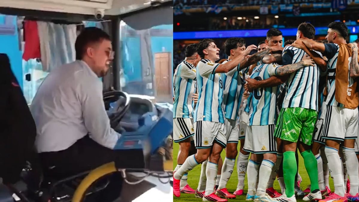 Bizarre Scenes! Bus Driver Stops Mid-Route To Celebrate Argentina's Goal Against Egypt During FIFA World Cup 2026 Match | Watch