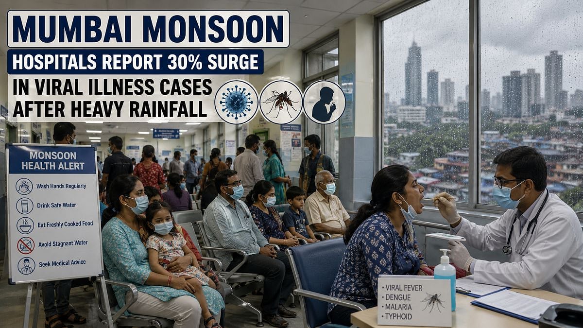 Mumbai Monsoon: Hospitals Report 30% Surge In Viral Illness Cases After Heavy Rainfall
