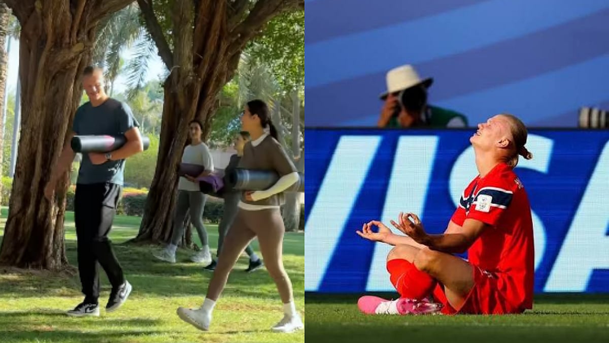 Erling Haaland's Secret Behind His Calm Self Is Yoga? Video Of FIFA Star Spotted Practicing With His Girlfriend Goes Viral