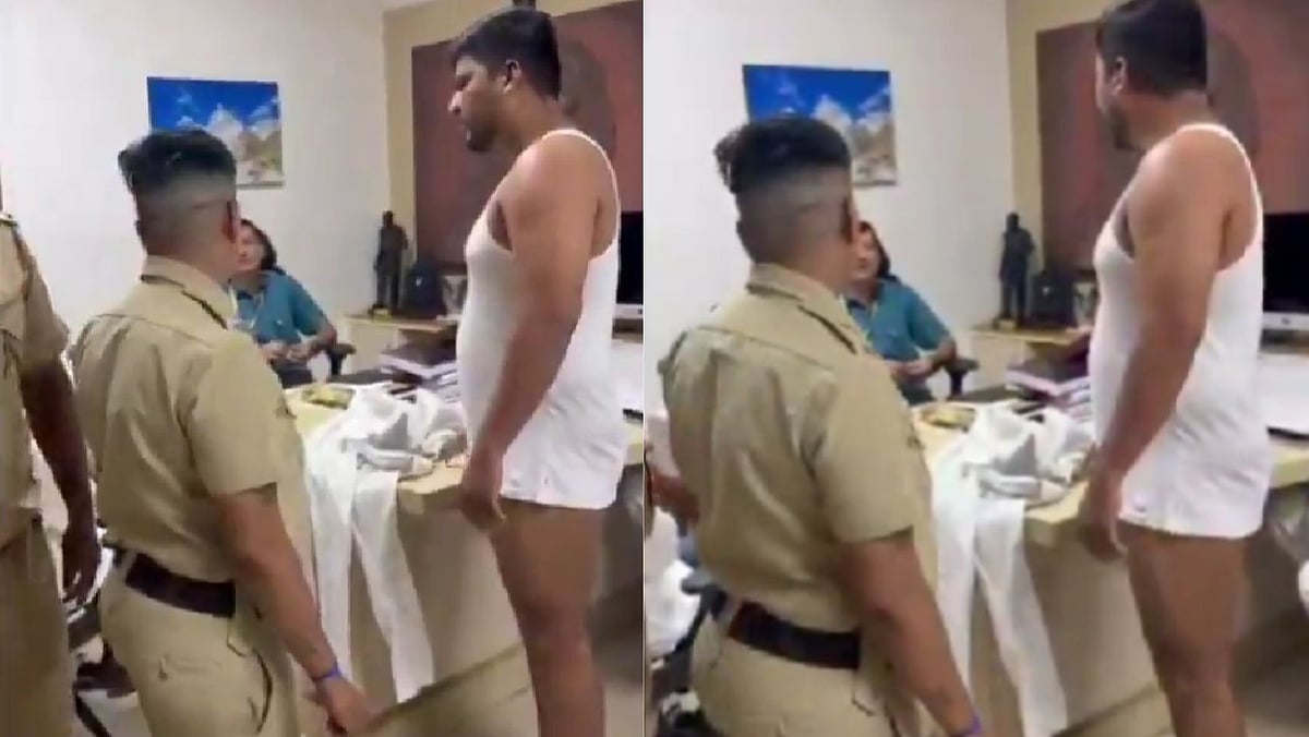 Pune NCP-SP Leader Goes Half-Naked To Protest Builder's Illegal Wall, Video Goes Viral