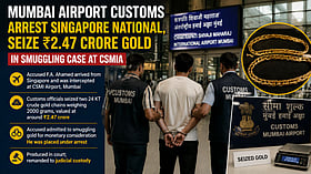 Singapore national arrested at Mumbai airport for alleged gold smuggling worth about ₹2.5 crore