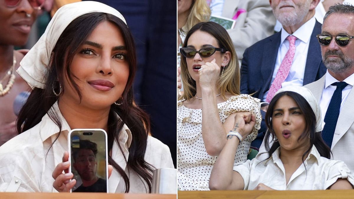 Priyanka Chopra's Wimbledon Photos Go Viral After She FaceTimes Nick Jonas from the Royal Box
