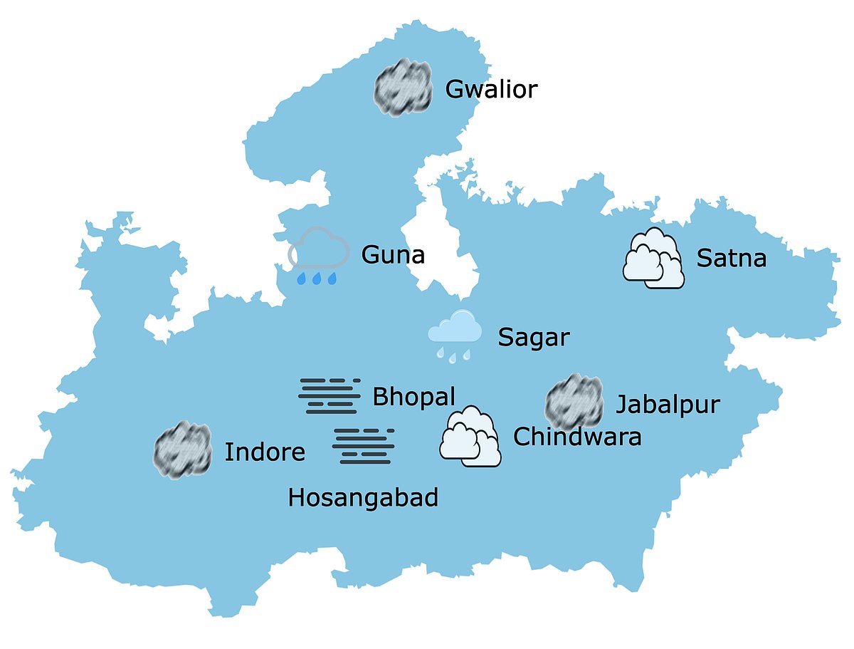 Weather in Madhya Pradesh at 10 am