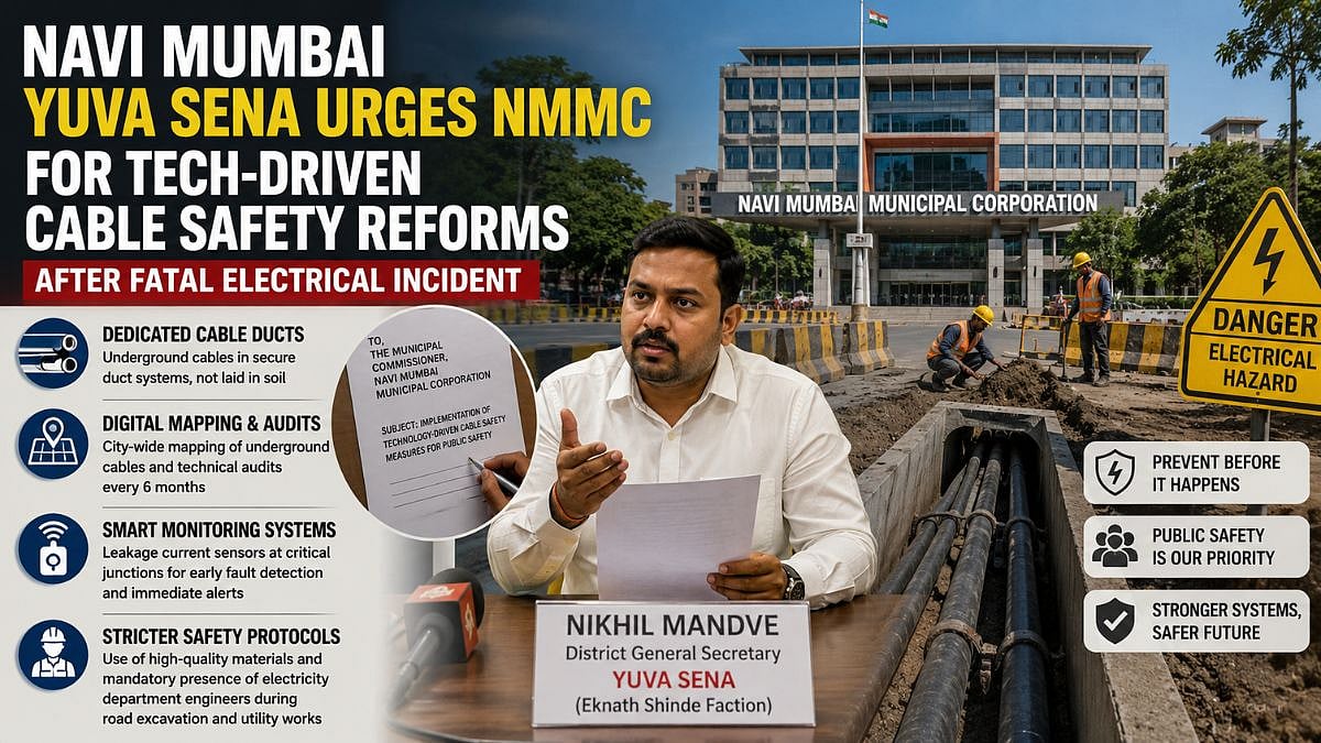 Navi Mumbai: Yuva Sena Urges NMMC To Implement Tech-Driven Cable Safety Reforms After Fatal Electrical Incident