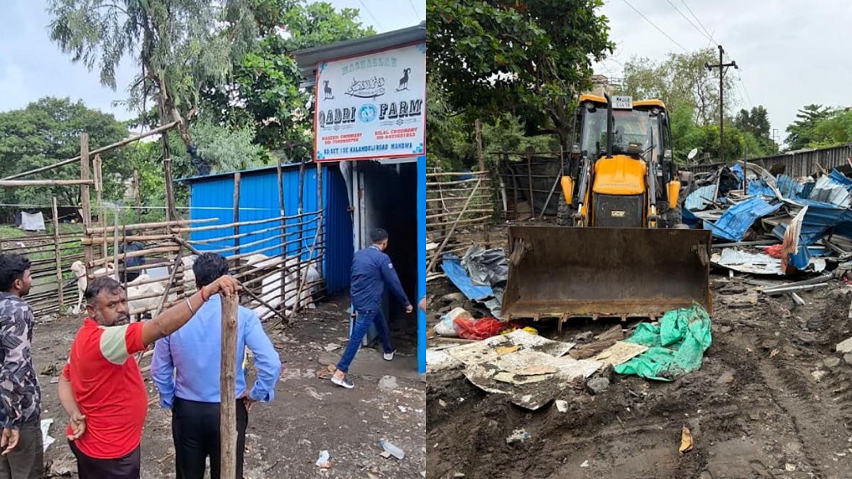 PMC Demolishes Illegal Kalamboli Goat Farm Allegedly Used For Drug Trafficking Network