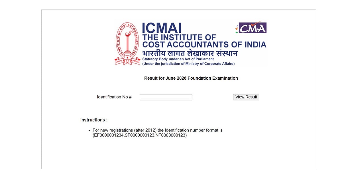 ICMAI CMA Foundation Result 2026 OUT At icmai.in; Direct Link Here