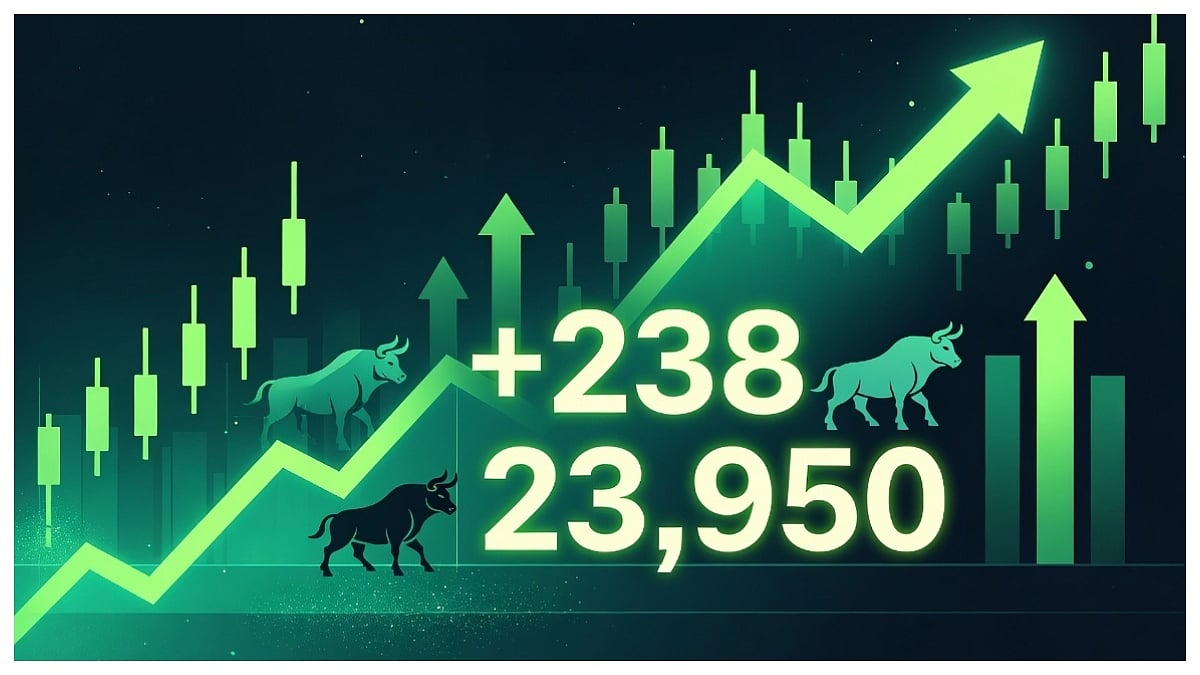 Sensex Gains 238 Points, Nifty Reclaims 23,950 Mark As Policy Support & Broad-Based Buying Lift Markets