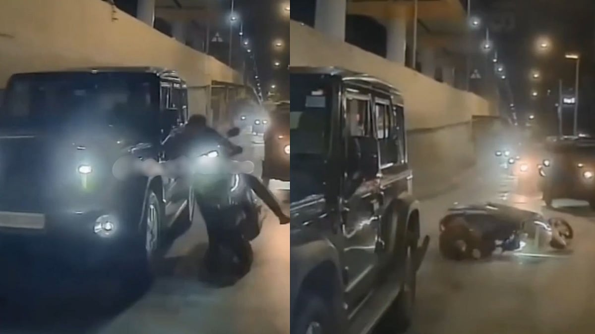 Mumbai Hit-And-Run: Haryana Thar Knocks Down 2 Bike Riders, Police Register FIR - Watch Viral Video