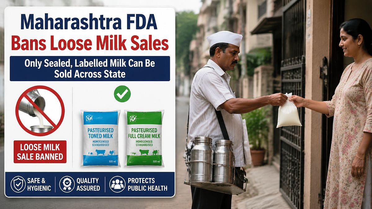 Maharashtra FDA Bans Loose Milk Sales; Only Sealed, Labelled Milk Can Be Sold Across State