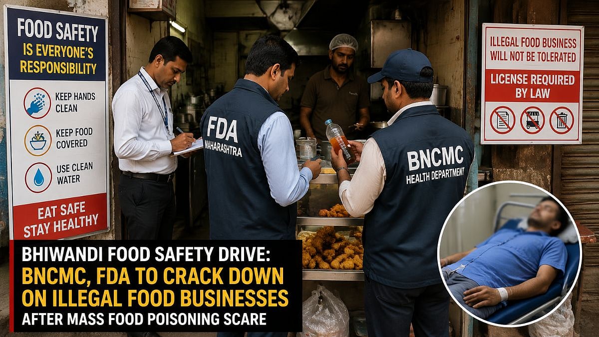 Bhiwandi Food Safety Drive: BNCMC, FDA To Crack Down On Illegal Food Businesses After Mass Food Poisoning Scare