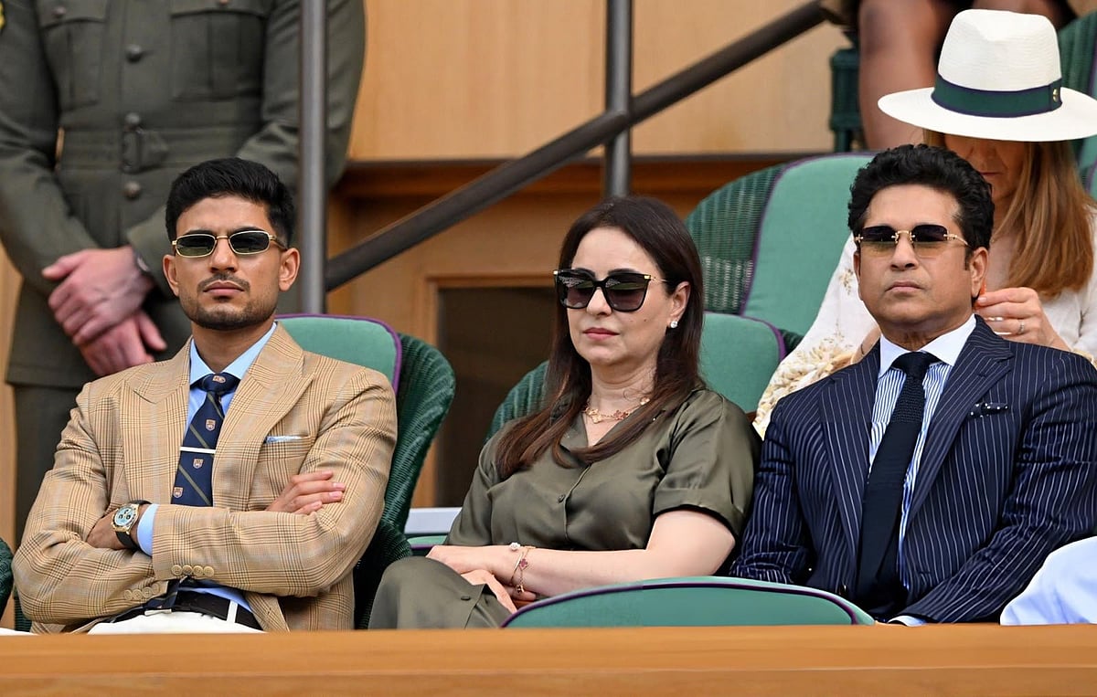 'Sara Kidhar Hai?': Shubman Gill Sits With Sachin, Anjali Tendulkar At Wimbledon, Fuels Dating Rumours