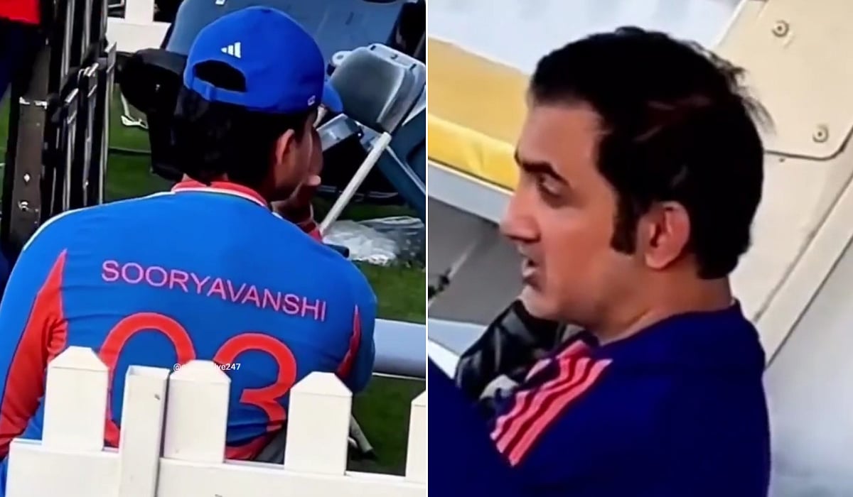 Viral Video Shows Gautam Gambhir in Animated Chat With Vaibhav Sooryavanshi in Dugout After Dismissal