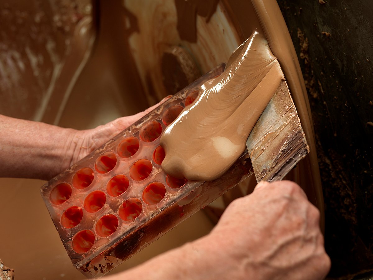 Chocolate making at Chocolaterie Sukerbuyc, in Bruges