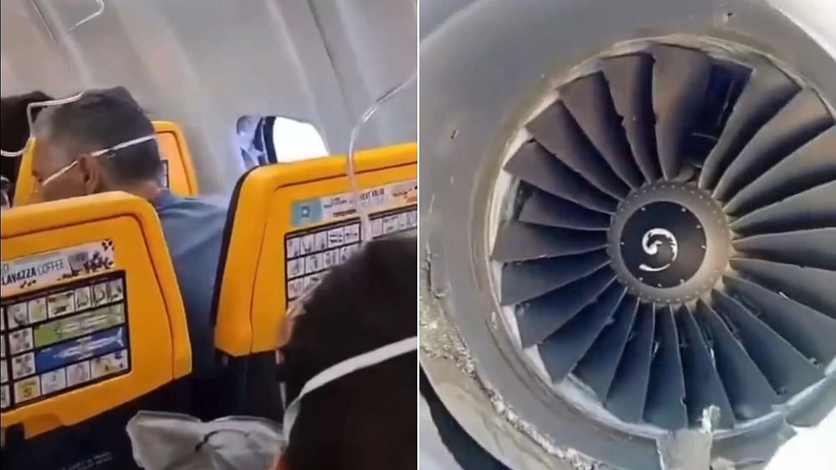 Mid-Air Scare: Passenger Partially Sucked Out After Window Dislodges On Ryanair Flight, Fellow Passengers Pull Him To Safety | Video