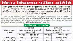 BBOSE revises Class 10 and Class 12 theory exam dates for 2026; practical schedule unchanged