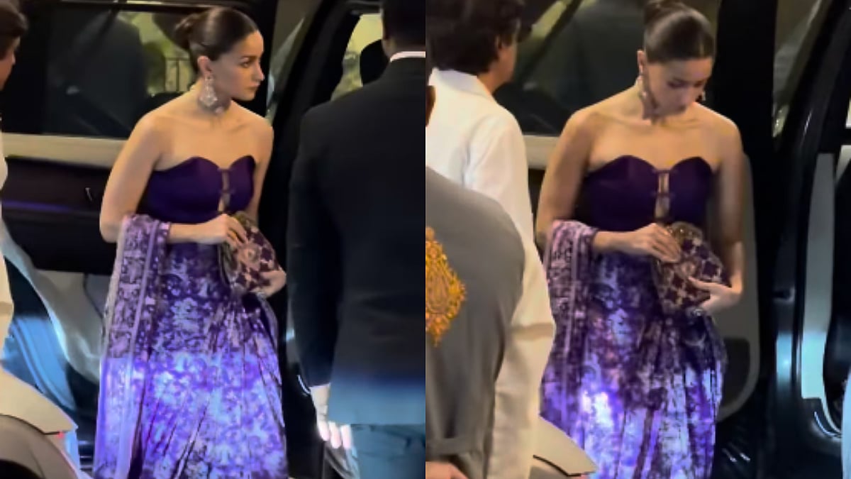 Alia Bhatt Steals Spotlight At Bestie Akansha Ranjan Kapoor's Mumbai Wedding; Serves Desi Glamour In Floral Silk Saree