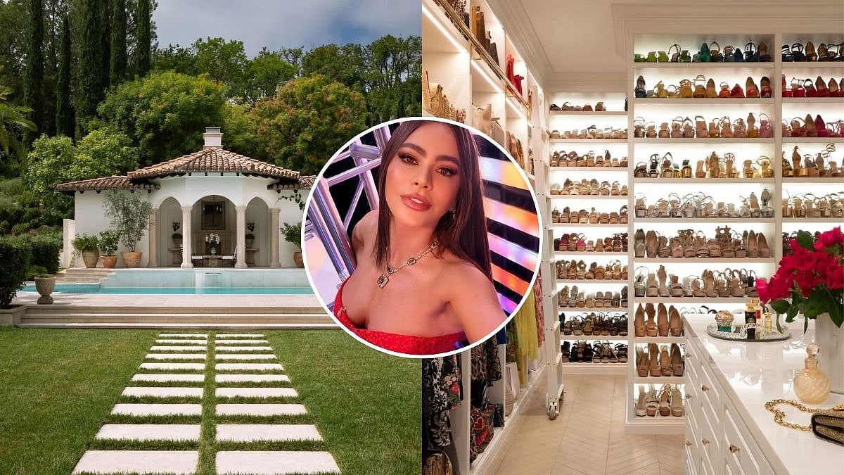 Inside Sofia Vergara's Mediterranean-Style Los Angeles Mansion With Dreamy Pool, Garden Courtyard And Luxe Walk-In Closet