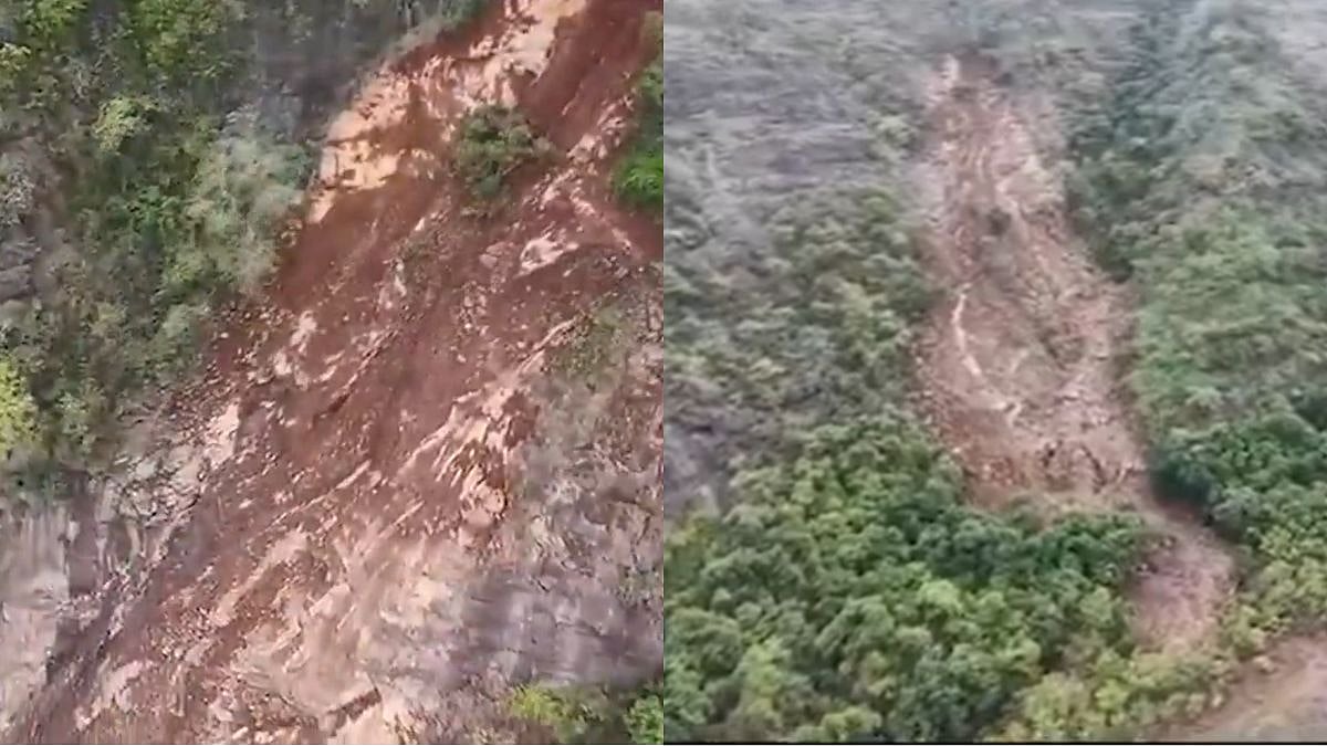 Watch: Heavy Rains Trigger Landslide In Maharashtra's Palghar; Authorities Warn Tourists & Trekkers To Avoid Visiting Tandulwadi Fort