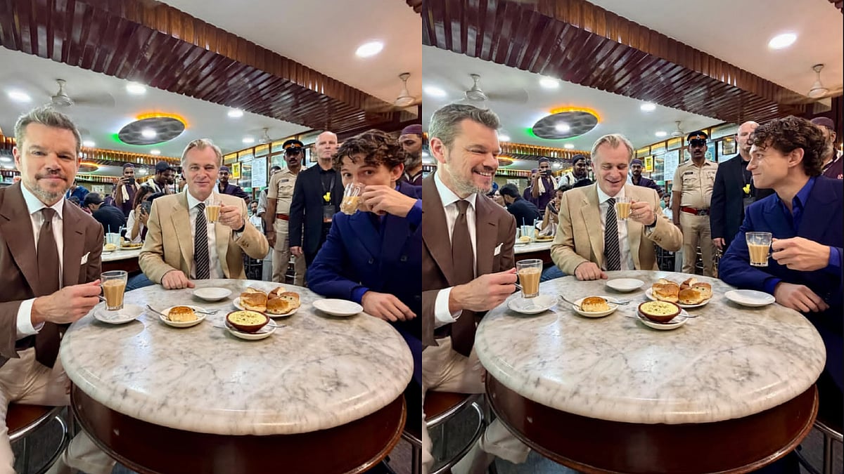 Tom Holland, Christopher Nolan & Matt Damon Enjoy Mumbai-Style Chai And Bun Maska At Colaba's Iconic Olympia Cafe