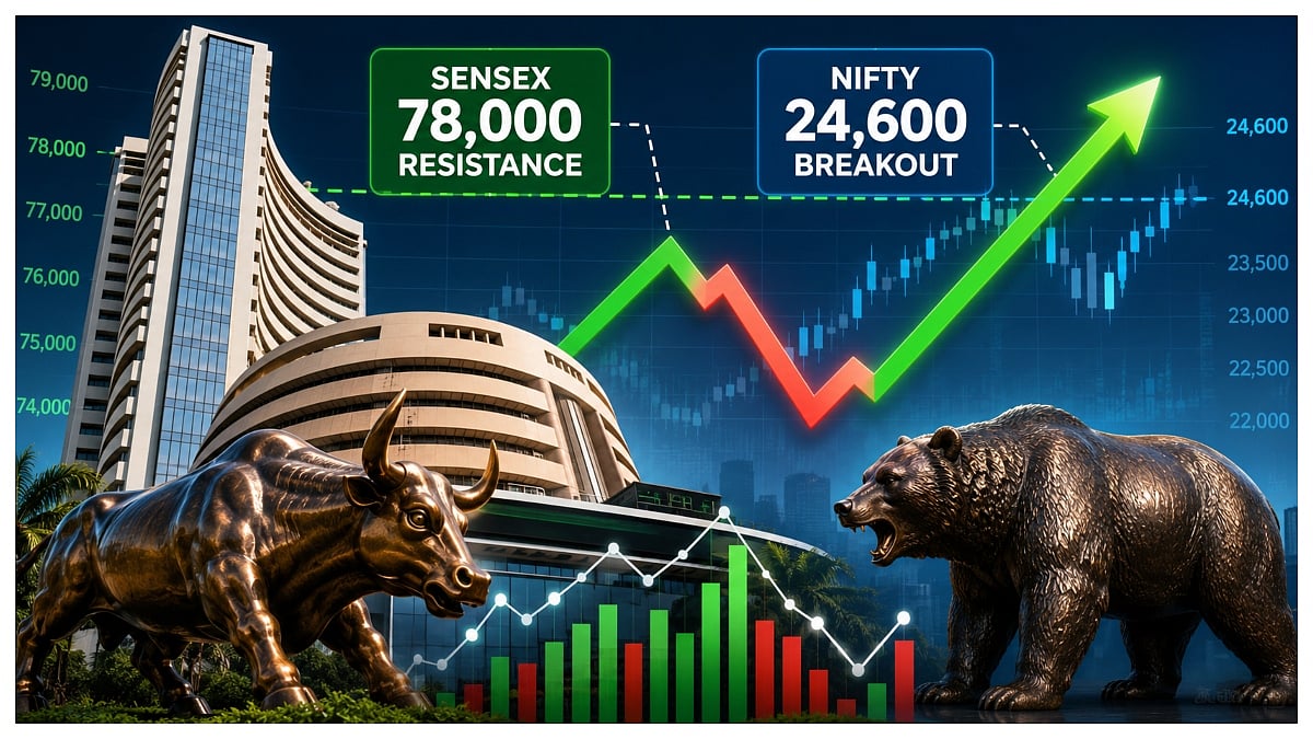 Sensex Faces 78,000 Resistance, Nifty Eyes 24,600 Breakout As Analysts See Range-Bound Market Next Week