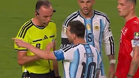 Messi has heated exchange with referee after Argentina’s quarter-final win vs Switzerland