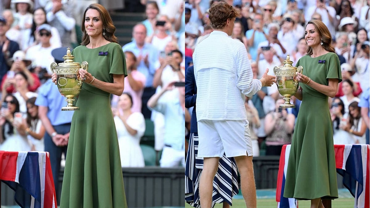 Kate Middleton Hands Wimbledon 2026 Trophy To Jannik Sinner In Elegant Sage Green Dress