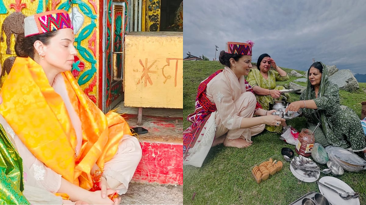 Kangana Ranaut Climbs To Shri Bijli Mahadev Temple In Kullu, Eats Traditional Himachali Food With Locals 