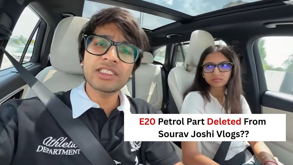 Did YouTuber Sourav Joshi Delete E20 Petrol Criticism Remarks From Latest Vlog? Here's What We Know