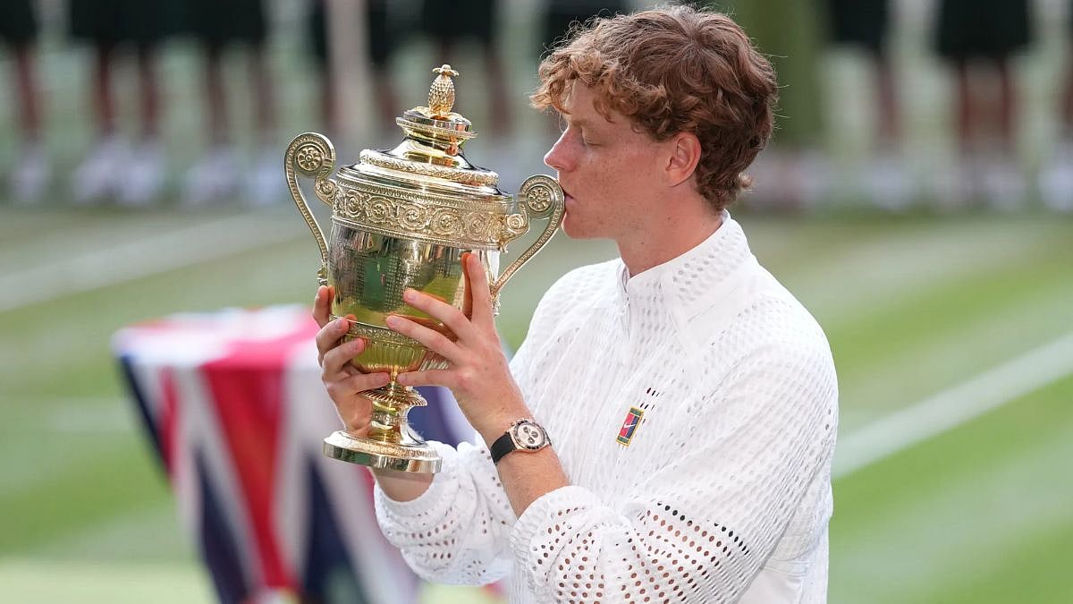 Carlos Alcaraz & Sachin Tendulkar Lead Tributes As Jannik Sinner Beats Zverev To Defend Wimbledon Title, Reach 100 Grand Slam Wins | Video
