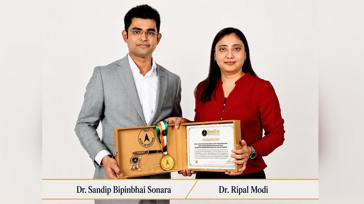 Dr Sandip Sonara Recognised By India Book Of Records For The World’s First Laparoscopic Surgery On A Rare Mesonephric Cyst Endometrioma