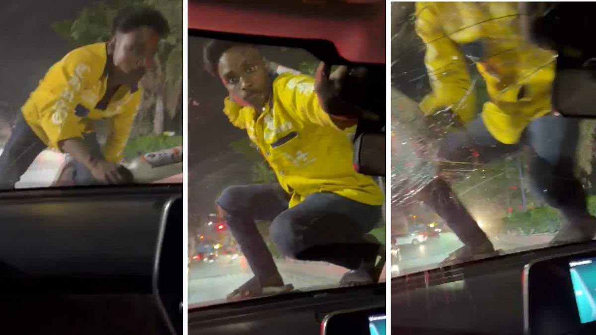 Drunken Miscreant Smashes Family's Car Windshield, Creates Ruckus On Road In Indore; Video Viral