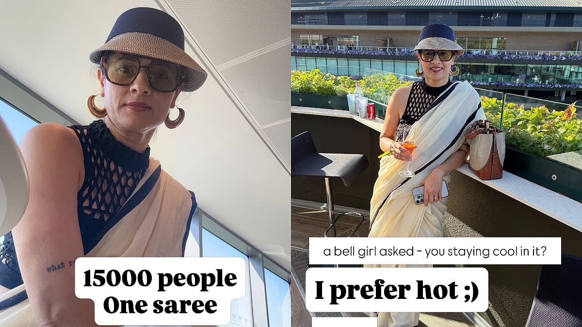Indian Author Shows Off Her Classic Saree Game At Wimbledon 2026; Wins Hearts On Internet