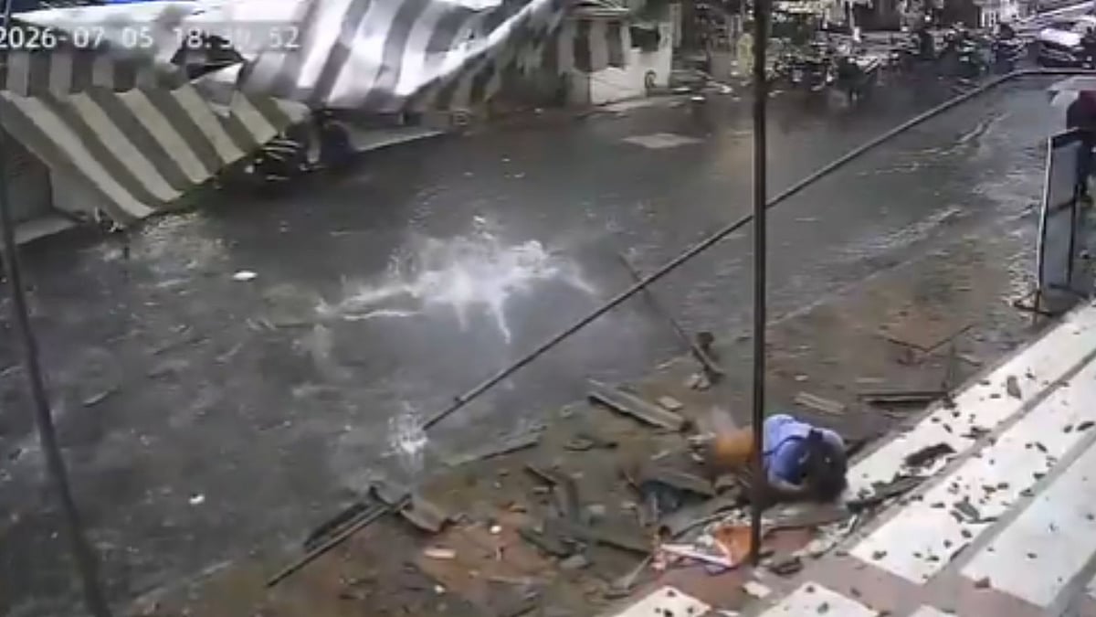Caught On Camera: Woman Suffers 22 Stitches After Tin Sheet Falls On Her Amid Strong Winds In Vasai-Virar 