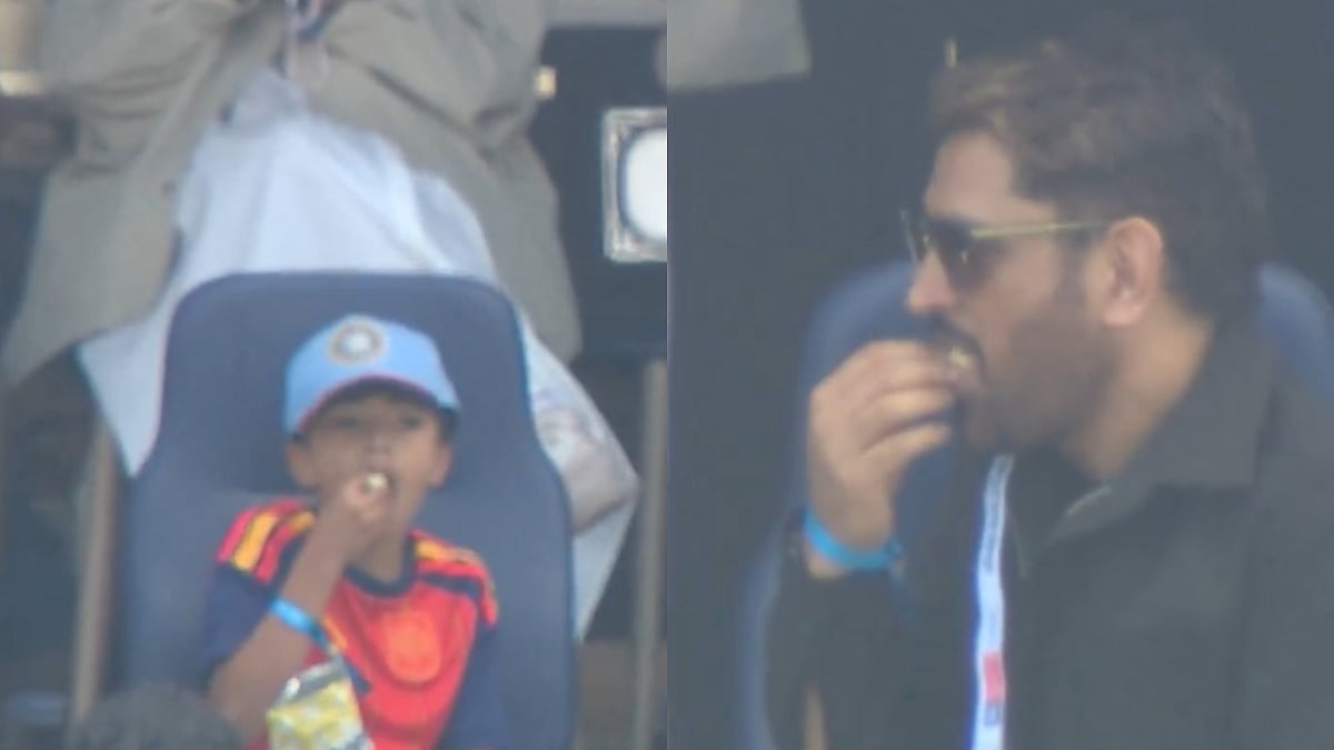 MS Dhoni Asks Kid For Some Popcorn In Stands During IND Vs ENG 1st ODI At Edgbaston In Birmingham; VIDEO Goes Viral