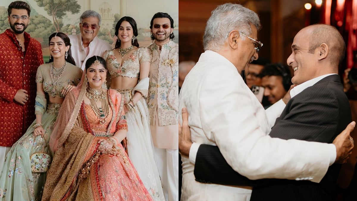 Janhvi Kapoor's Boyfriend Shikhar Pahariya Poses With Family At Anshula Kapoor's Wedding; Akshaye Khanna Makes Rare Appearance - View Pics