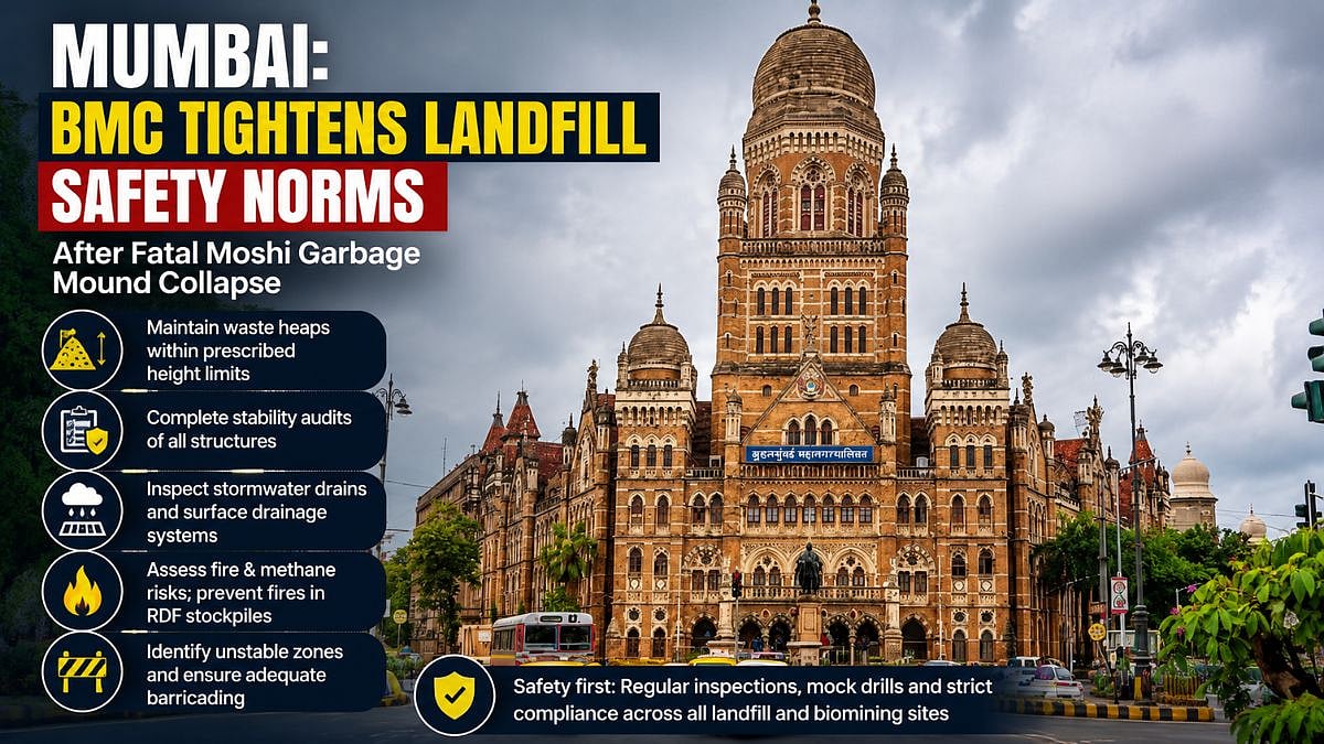 Mumbai: BMC Tightens Landfill Safety Norms After Fatal Moshi Garbage Mound Collapse