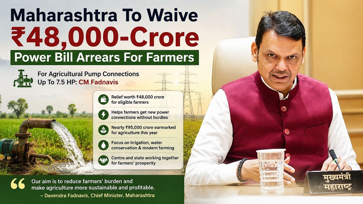 'Maharashtra To Waive ₹48,000-Crore Power Bill Arrears For Farmers With Upto 7.5 HP Pump Connections': CM Devendra Fadnavis