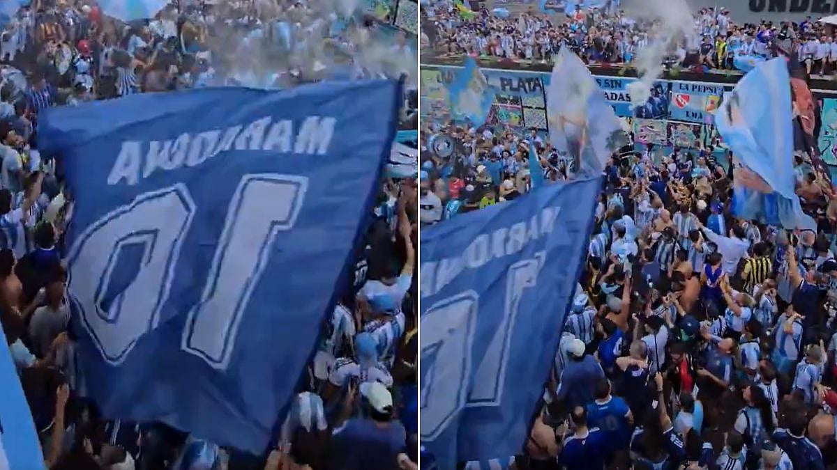 Argentina Fever Grips Atlanta as Fans Wave Maradona Flags Before FIFA World Cup 2026 Semi-Final Against England| VIDEO