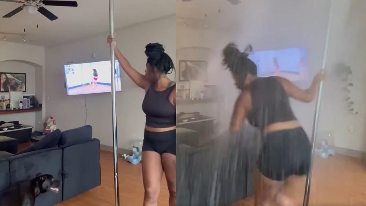 'She Made It Rain': Pole Dancer’s Practice Session Turns Into Apartment Flood After Ceiling Pole Hits Sprinkler - VIDEO 