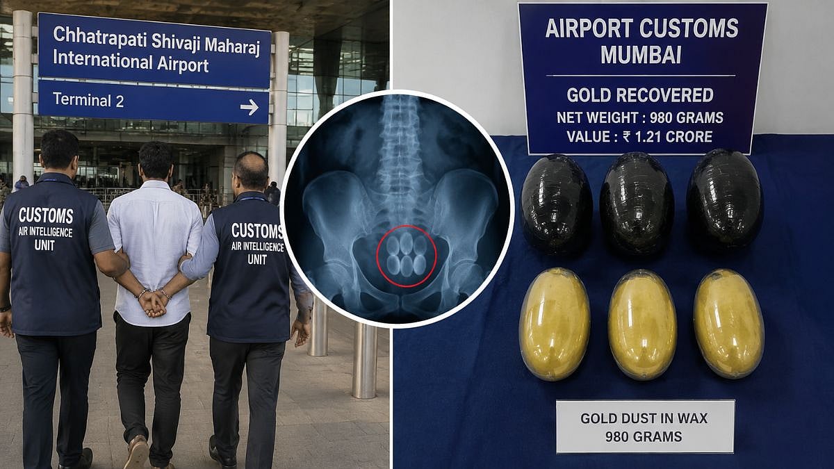 Mumbai Airport Customs Arrests 34-Year-Old Man For Allegedly Smuggling ₹1.21-Crore Gold Concealed In Rectum At CSMIA