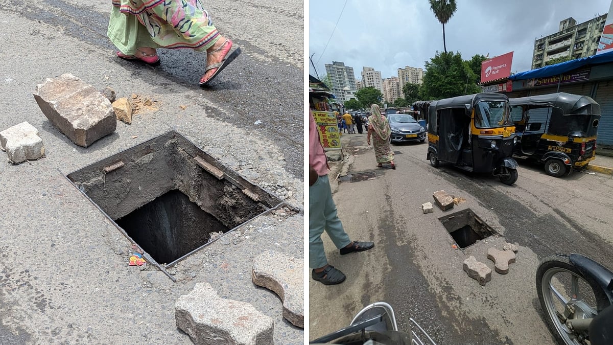 Days After Saki Naka Death, Another Open Manhole Without Barricades Spotted In Mumbai's Chandivali; PHOTOS