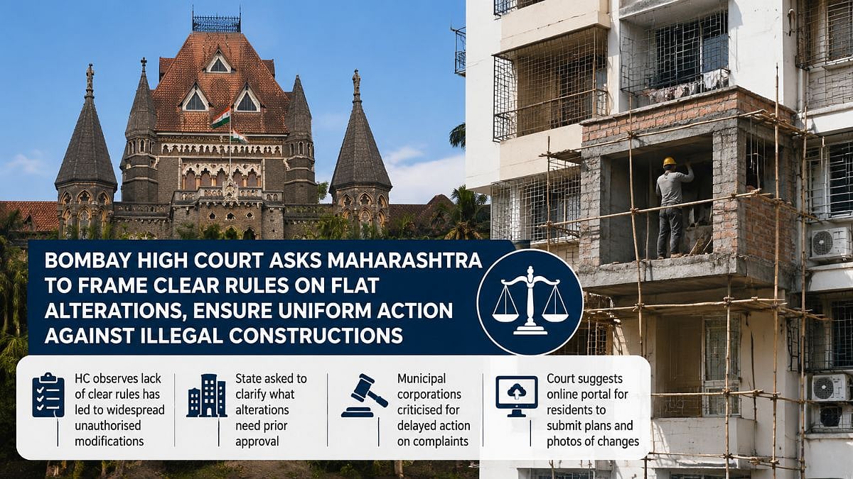 Bombay HC Asks State Govt To Frame Clear Rules On Flat Alterations, Ensure Uniform Action Against Illegal Constructions