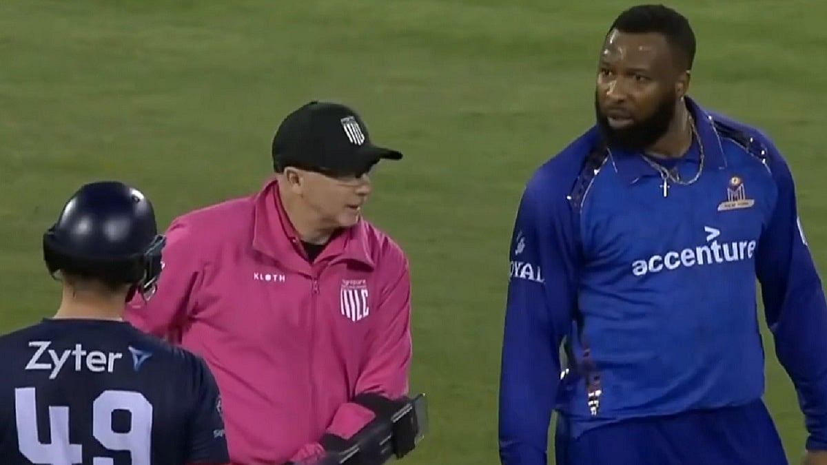 VIDEO: Kieron Pollard Throws Ball At Steve Smith In Anger During MLC 2026 Eliminator; Heated Moment Caught On Camera