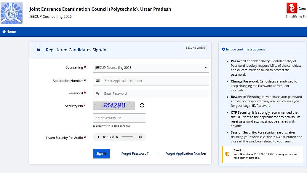 JEECUP Counselling 2026 Round 3 Choice Filling Starts At jeecup.admissions.nic.in; Candidates Can Submit Preferences Till July 19