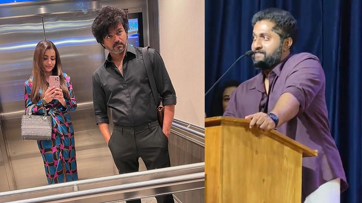 'When I Become The CM & Take Oath...': Malayalam Actor Dhyan Sreenivasan Mocks Vijay-Trisha Krishnan With 'Front Row' Joke; Navya Nair Plays Along- VIDEO