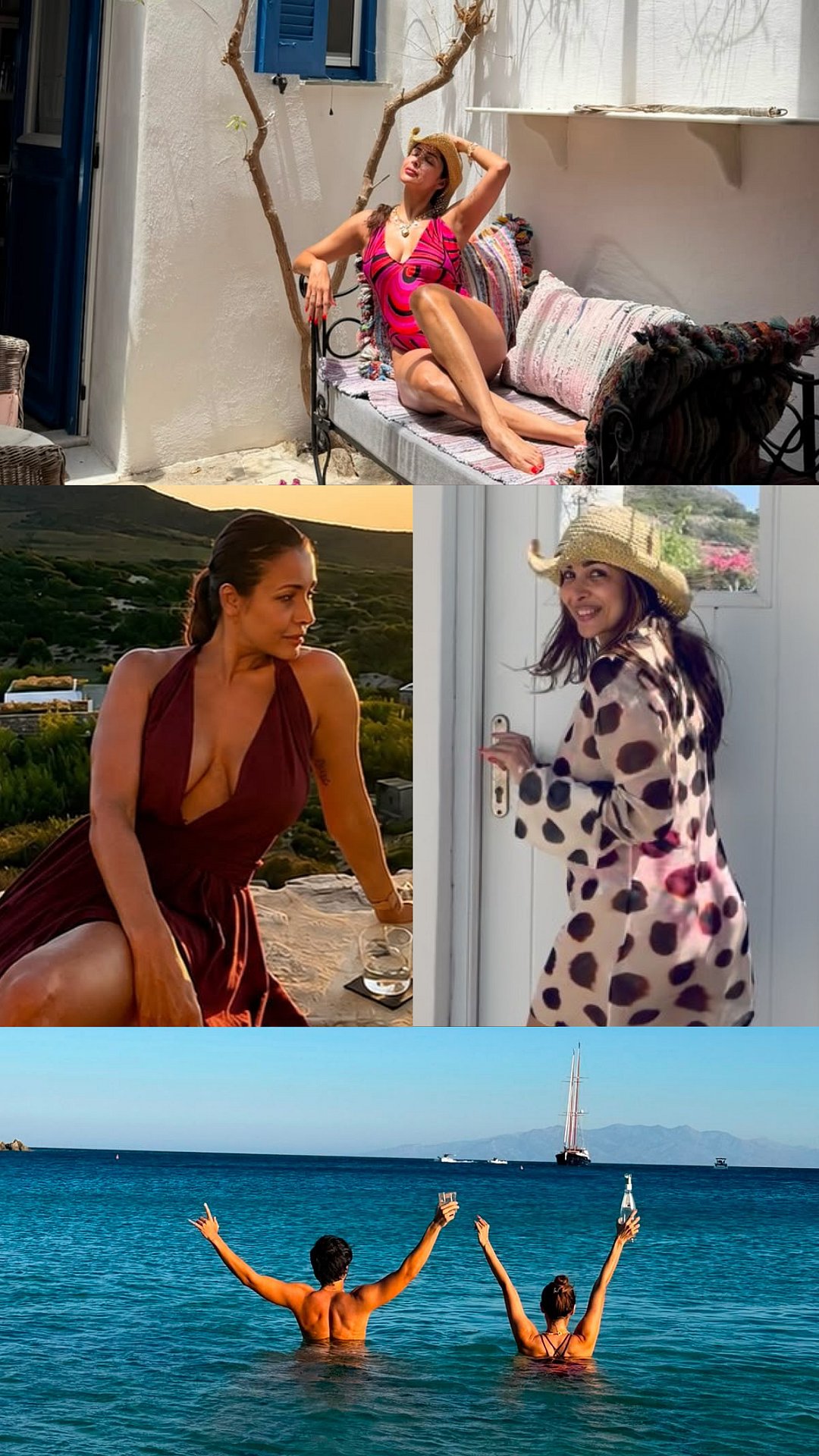 Malaika Arora Turns Up The Heat During Greece Getaway With Chic Swimsuits & Stunning Summer Looks