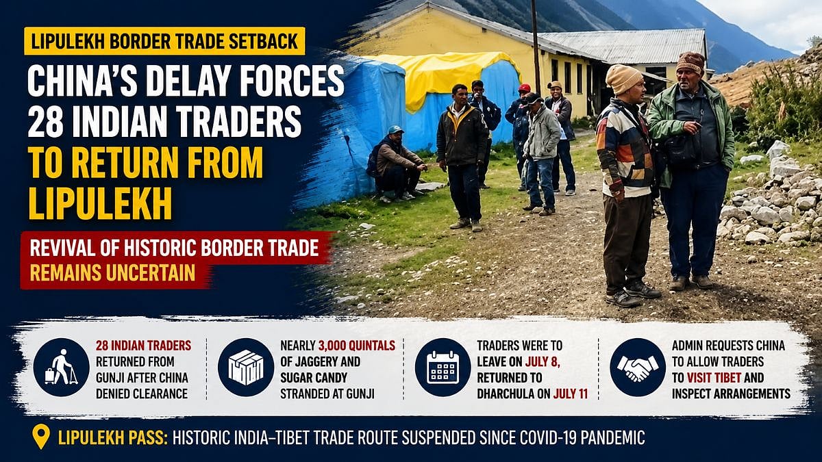 China's Delay Forces 28 Indian Traders To Return From Lipulekh, Border Trade Revival Remains Uncertain